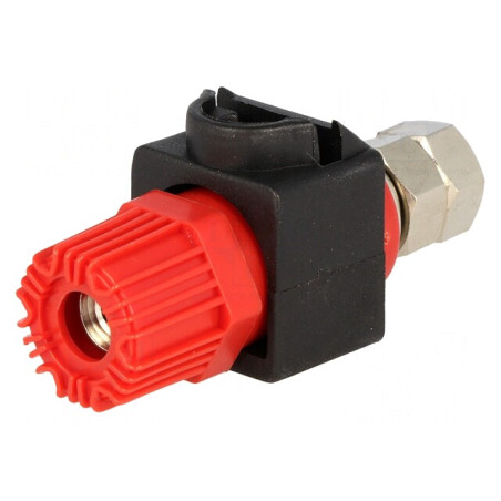 Soclu Banană 4mm 60A 60VDC Roșu 64mm | Electronic-mag.ro | Componente Electronice