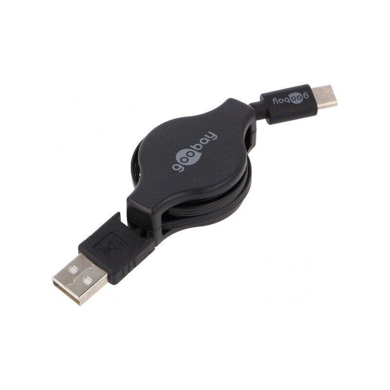 Cablu USB 2.0 A la USB C 1m Negru | Electronic-mag.ro | Componente Electronice