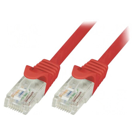 Patch cord UTP Cat6 10m Roșu | Electronic-mag.ro | Componente Electronice