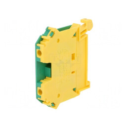 Conector Șine 0.5-4mm² 1 Pista 2 Borne Galben-Verde | Electronic-mag.ro | Componente Electronice