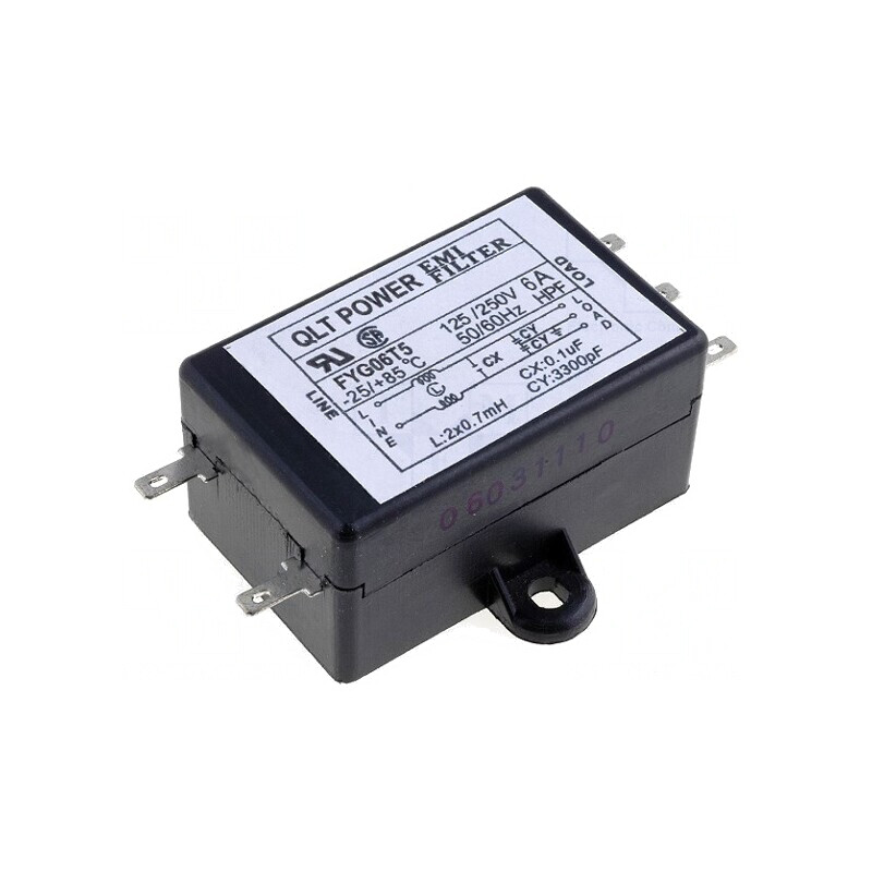 Filtru Anti-Interferențe 250VAC 100nF 3,3nF 0,7mH | Electronic-mag.ro | Componente Electronice