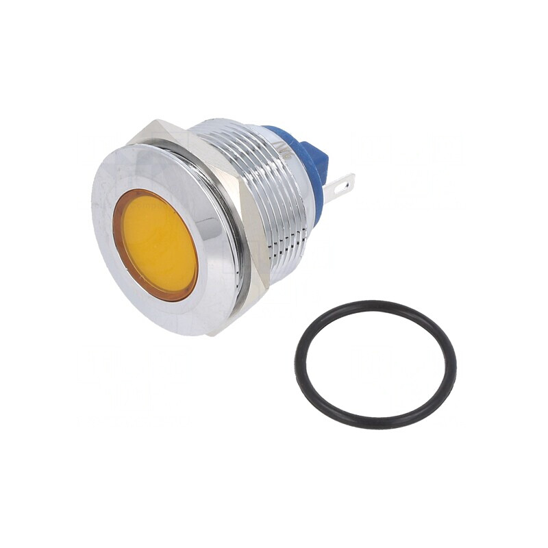 Lumină de Control LED Galbenă 24V Ø22mm Alamă | Electronic-mag.ro | Componente Electronice Lumină de Control LED Galbenă 24V Ø22mm Alamă | Electronic-mag.ro | Componente Electronice