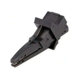 Bornă crocodil neagră 20A 1kVDC 25mm | Electronic-mag.ro | Componente Electronice