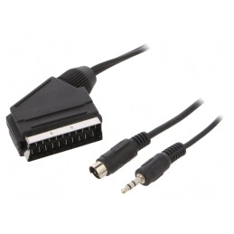 Cablu 4pin DIN la 3.5mm Jack și SCART 15m