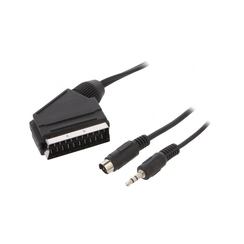 Cablu 4pin DIN la 3.5mm Jack și SCART 15m | Electronic-mag.ro | Componente Electronice