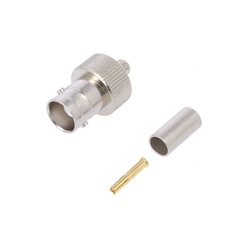 Mufă BNC Mamă Drept 50Ω Crimpat PTFE Aurit | Electronic-mag.ro | Componente Electronice Mufă BNC Mamă Drept 50Ω Crimpat PTFE Aurit | Electronic-mag.ro | Componente Electronice