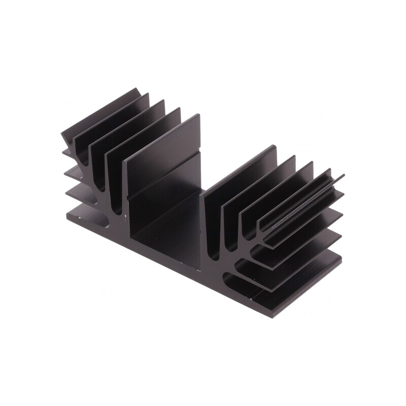 Radiator extrudat cu aripioare negru 37.5x88x35 mm | Electronic-mag.ro | Componente Electronice