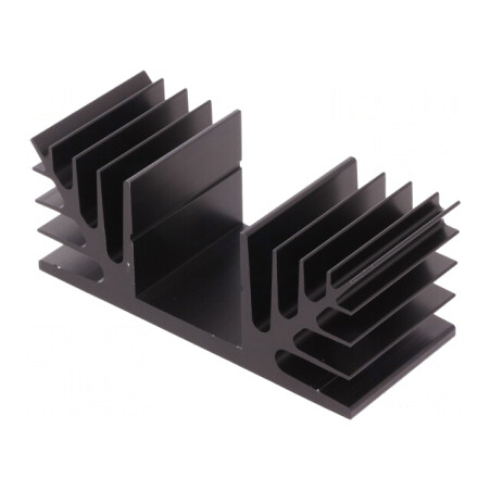 Radiator extrudat cu aripioare negru 37.5x88x35 mm | Electronic-mag.ro | Componente Electronice