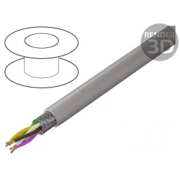 Cablu UNITRONIC® LiHCH 3x2x0,5mm2 LSZH 60V Gri-Bej | Electronic-mag.ro | Componente Electronice
