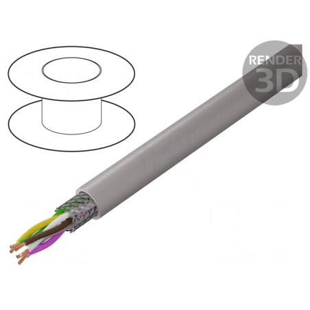 Cablu UNITRONIC® LiHCH 3x2x0,5mm2 LSZH 60V Gri-Bej | Electronic-mag.ro | Componente Electronice