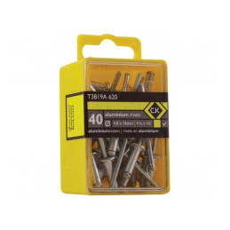 Diblu aluminiu 4,8mm x 16mm, set 40 buc. | Electronic-mag.ro | Componente Electronice