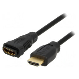 Cablu HDMI 1m Negru 1.4 Soclu-Mufă | Electronic-mag.ro | Componente Electronice