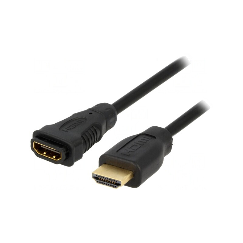 Cablu HDMI 1m Negru 1.4 Soclu-Mufă | Electronic-mag.ro | Componente Electronice