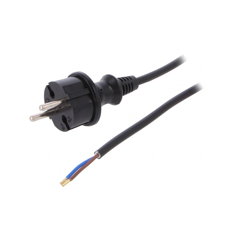 Cablu Electric 2x1mm2 4m Negru 16A 250V | Electronic-mag.ro | Componente Electronice