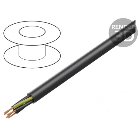 Cablu electric neecranat 5G2,5mm2 600V/1kV negru | Electronic-mag.ro | Componente Electronice