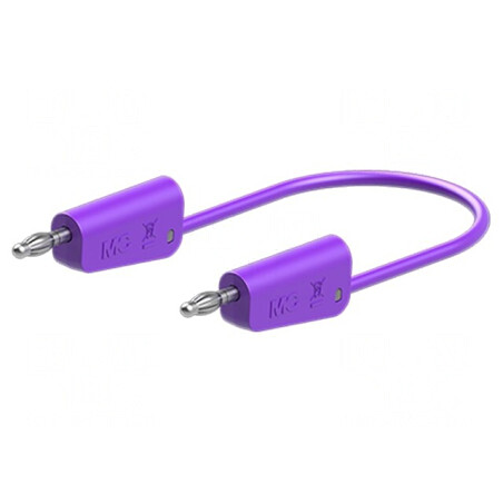 Cablu de măsurare violet 0,5m 60VDC 30VAC 19A | Electronic-mag.ro | Componente Electronice