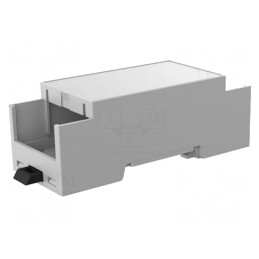 Carcasă pentru șină DIN gri 90x36.1x32mm 2 module | Electronic-mag.ro | Componente Electronice