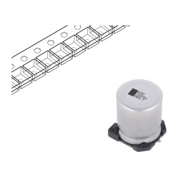 Condensator: electrolitic; SMD; 1mF; 63VDC; 18x18x21mm; ±20%; 6000h