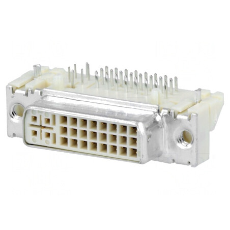 Conector DVI-I 29-Pin Gold Flash THT | Electronic-mag.ro | Componente Electronice
