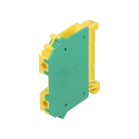 Conector de Îmbinare pentru Șine 0,5-6mm² 2 Borne Galben-Verde | Electronic-mag.ro | Componente Electronice