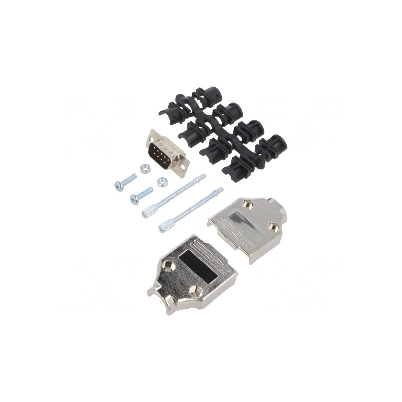Conector D-Sub 9 Pin Tată pentru Lipire pe Cablu | Electronic-mag.ro | Componente Electronice