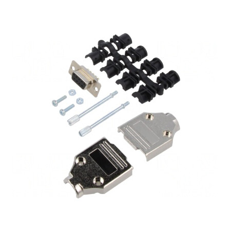 Mufă Mamă D-Sub 9 PIN pentru Cablu - Set Complet | Electronic-mag.ro | Componente Electronice