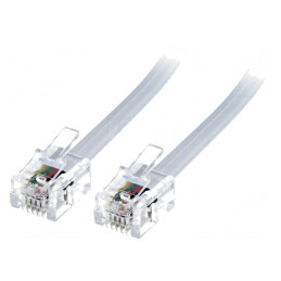 Cablu Telefon RJ11 20m Alb | Electronic-mag.ro | Componente Electronice