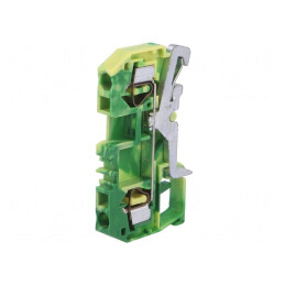Terminal de Îmbinare Șine 0.08-4mm2 Piste 1 Borne 2 Galben-Verde | Electronic-mag.ro | Componente Electronice