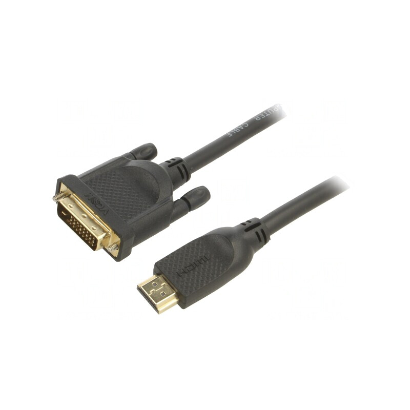Cablu DVI-D HDMI 1,8m Negru | Electronic-mag.ro | Componente Electronice
