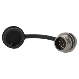 Soclu ST12 tată IP67 5A 180V Lipire | Electronic-mag.ro | Componente Electronice