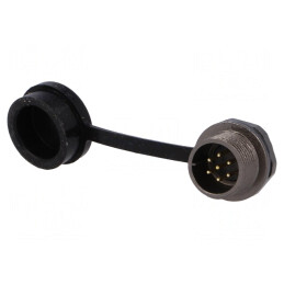 Soclu ST12 tată IP67 5A 125V 0,75mm2 | Electronic-mag.ro | Componente Electronice