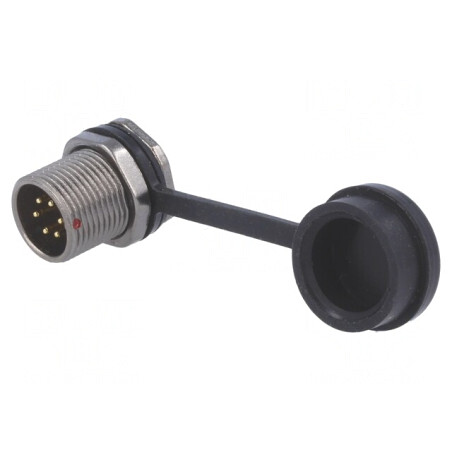 Soclu ST12 tată 6 PIN IP67 5A 125V 0,75mm2 | Electronic-mag.ro | Componente Electronice