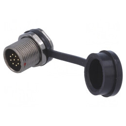 Soclu ST12 tată 9 pini IP67 3A 125V | Electronic-mag.ro | Componente Electronice