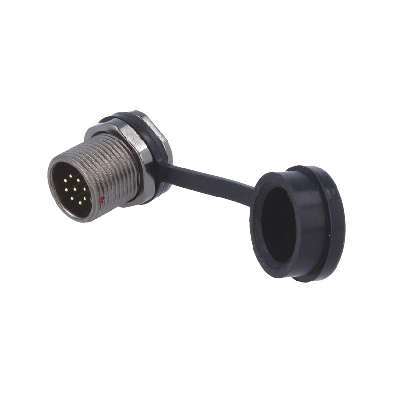Soclu ST12 tată 9 pini IP67 3A 125V | Electronic-mag.ro | Componente Electronice