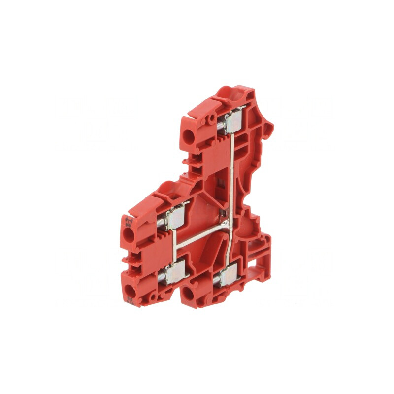 Conector de Șine 0,2-6mm² 1 Piste 4 Borne Roșu 6mm | Electronic-mag.ro | Componente Electronice Conector de Șine 0,2-6mm² 1 Piste 4 Borne Roșu 6mm | Electronic-mag.ro | Componente Electronice