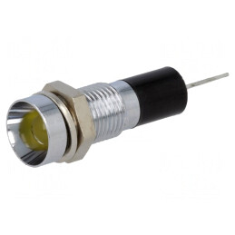Lampă LED Galbenă 24VDC Ø8mm PCB | Electronic-mag.ro | Componente Electronice