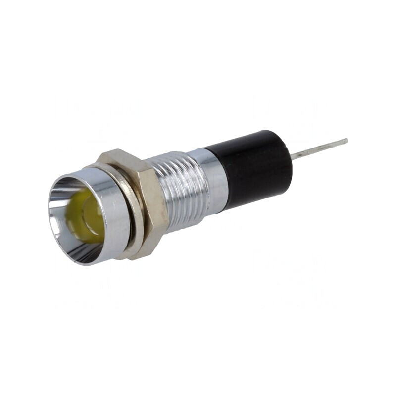 Lampă LED Galbenă 24VDC Ø8mm PCB | Electronic-mag.ro | Componente Electronice
