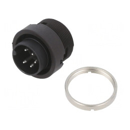 Conector Circular 5-Pin 150V 6A IP40 Soclu Tată pentru Lipire | Electronic-mag.ro | Componente Electronice