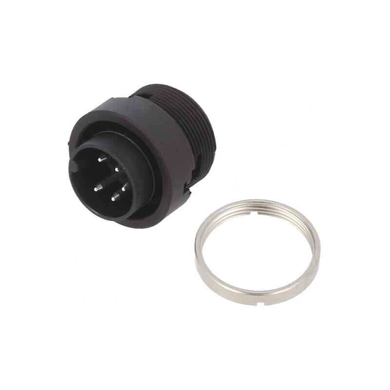 Conector Circular 5-Pin 150V 6A IP40 Soclu Tată pentru Lipire | Electronic-mag.ro | Componente Electronice