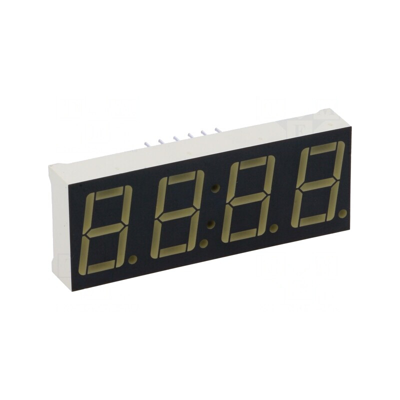 Afișaj LED cu 7 Segmente 14mm 4 Digiti Roșu Catod | Electronic-mag.ro | Componente Electronice