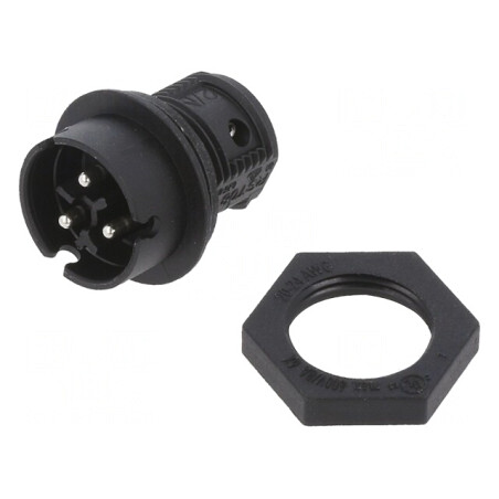 Conector Circular Soclu RST Tată 3 PIN Argintat 8A 250V | Electronic-mag.ro | Componente Electronice