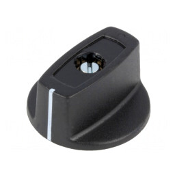 Buton rotativ cu indicator negru ABS 6mm | Electronic-mag.ro | Componente Electronice