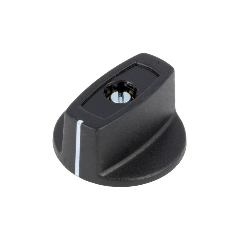 Buton rotativ cu indicator negru ABS 6mm | Electronic-mag.ro | Componente Electronice