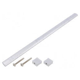 Manetă Aluminiu Naturală 30,5mm x 307mm x 15,5mm | Electronic-mag.ro | Componente Electronice