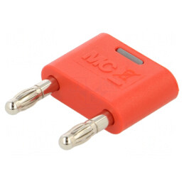 Banană roșie 4mm 32A 30VAC 60VDC izolație nichelată | Electronic-mag.ro | Componente Electronice