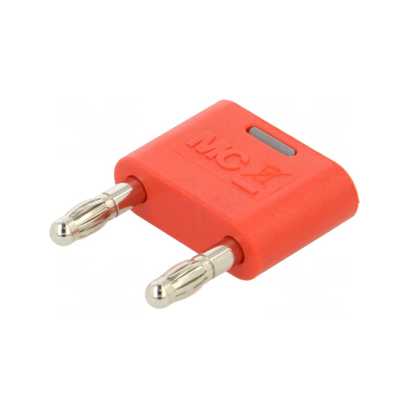 Banană roșie 4mm 32A 30VAC 60VDC izolație nichelată | Electronic-mag.ro | Componente Electronice