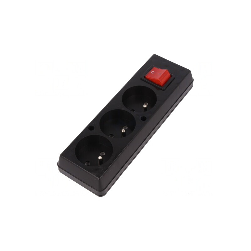 Conector de Alimentare AC Mamă Spliter 250V 16A Negru | Electronic-mag.ro | Componente Electronice