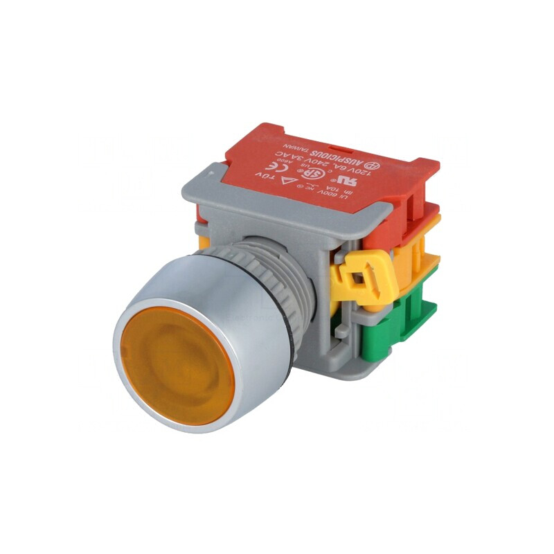 Comutator Apăsare 22mm 1NC 1NO | Electronic-mag.ro | Componente Electronice
