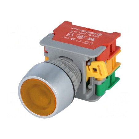 Comutator Apăsare 22mm 1NC 1NO | Electronic-mag.ro | Componente Electronice