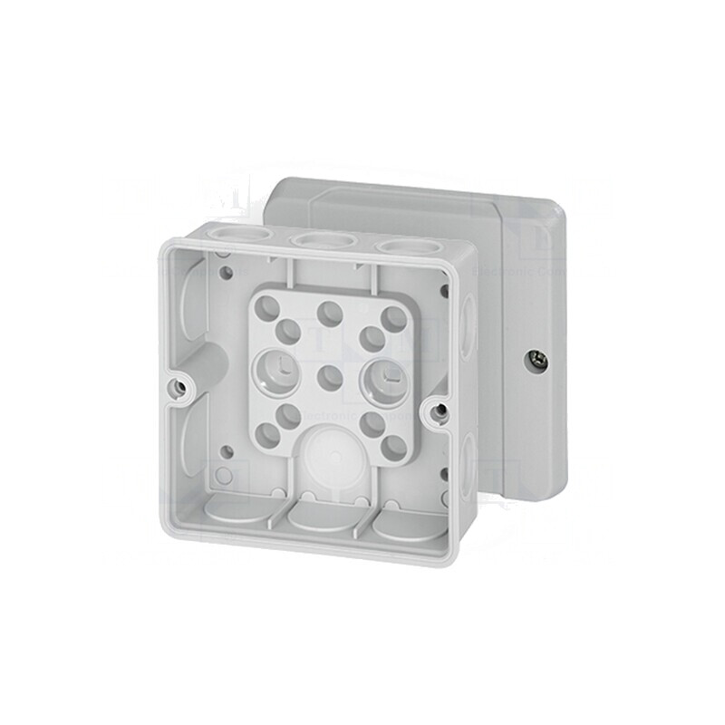 Cutie de conexiuni IP55 98x98x55mm gri | Electronic-mag.ro | Componente Electronice
